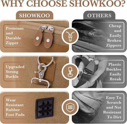 SHOWKOO Duffle Bag for Travel 60L Expandable Canvas Travel Bag Durable Vintage Weekender Overnight Carry On Bag for Men(Coffee)