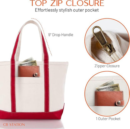 CB STATION Medium Classic Canvas Tote Bag - Image 3