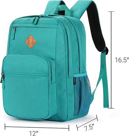ZORFIN 26L Backpack for College, and Travel: Water Resistant Bookbag - Powderblue