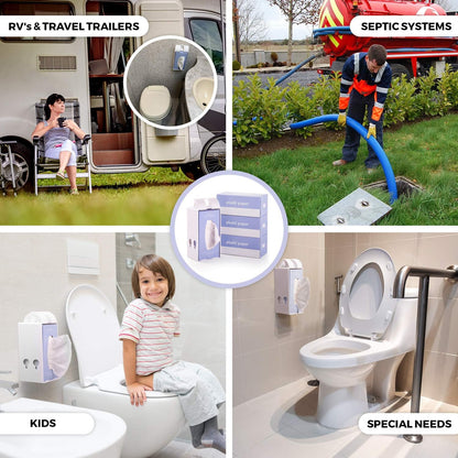 Septic Safe Tube Free 4 Ply Soft Toilet Paper RV Essential and Mom Approved for Travel Trailers Campers Marine Biodegradable 4 Boxes 320 Wipes