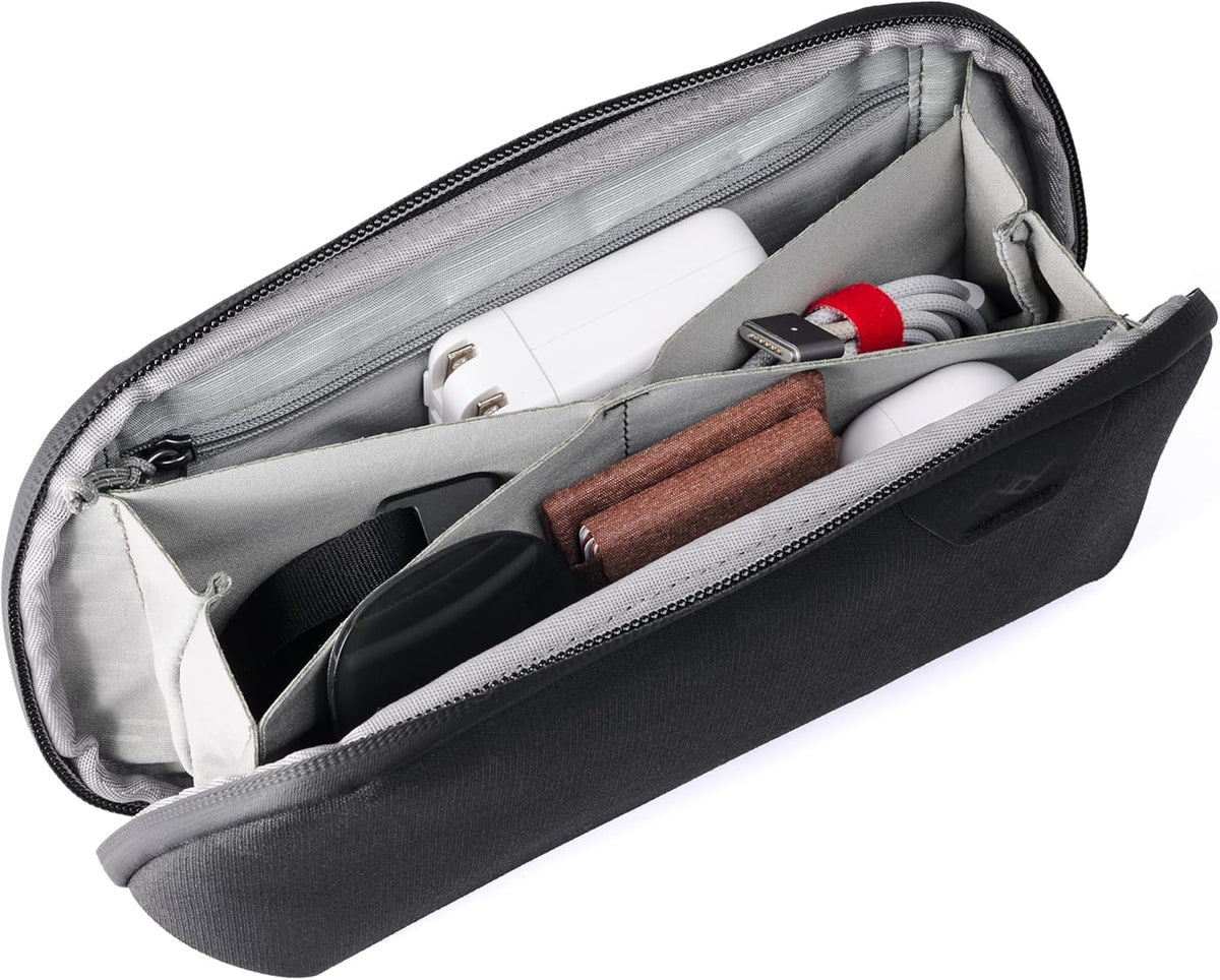 Peak Design Small Tech Pouch, Sage, Electronics Organizer for Travel or Everyday Carry, Origami-Style Storage, Cable Pass-Through, Weatherproof Recycled Nylon, Gear Carry Bag for Men and Women