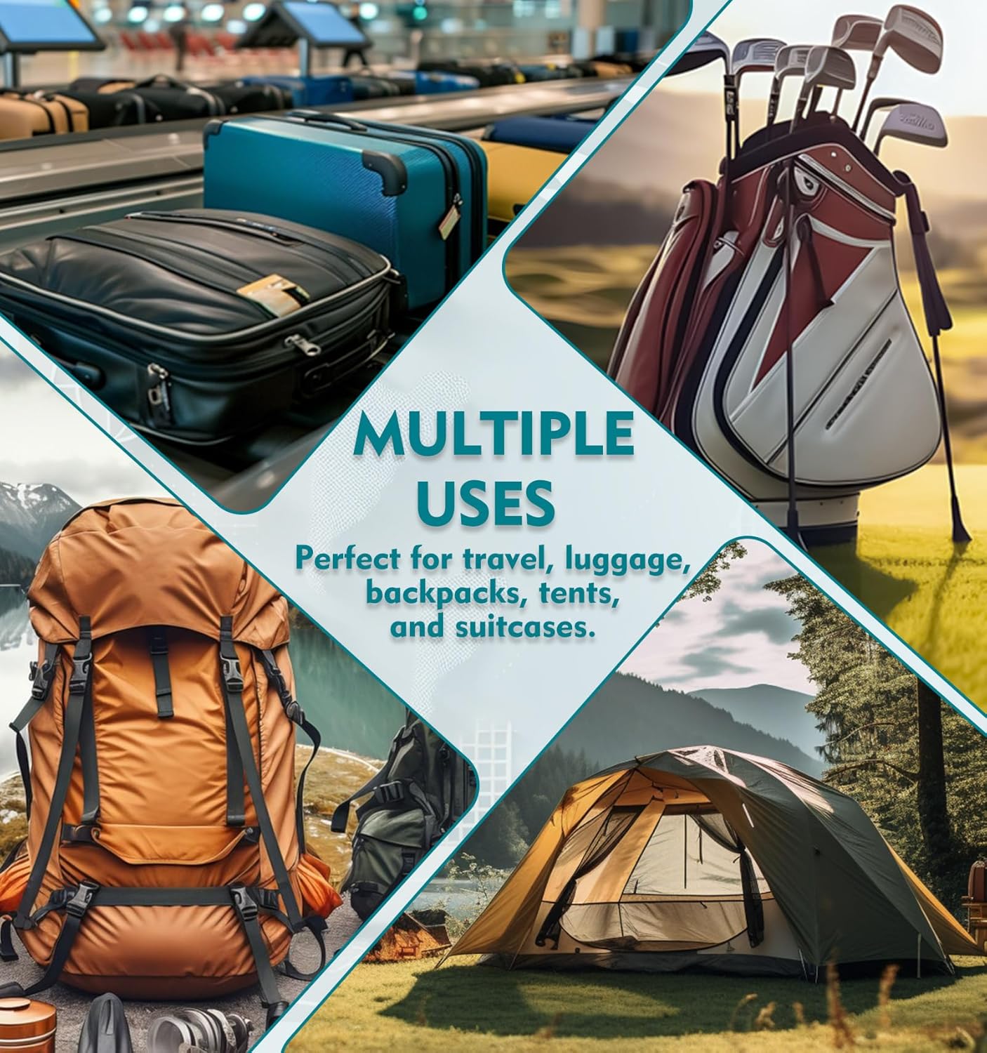 ANVIL TSA Approved Luggage Locks – High Security TSA008 Combination Travel Locks with Inspection Indicator for Suitcases and Backpacks. (3, Cyan)