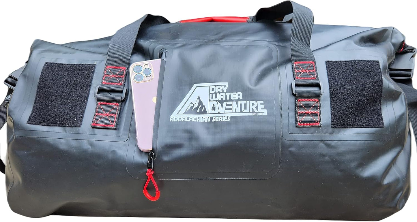 Waterproof Duffel Bag, Marine Grade (60 Liter/15.8 Gallon, Appalachian Series, Black)