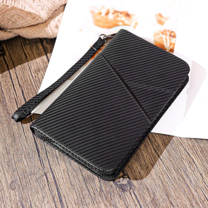 Polare Full Grain Leather Passport Holder With YKK Zipper RFID Blocking Travel Document Organizer Ticket Holder Cover Case Holds 2 Passports (Carbon Black)