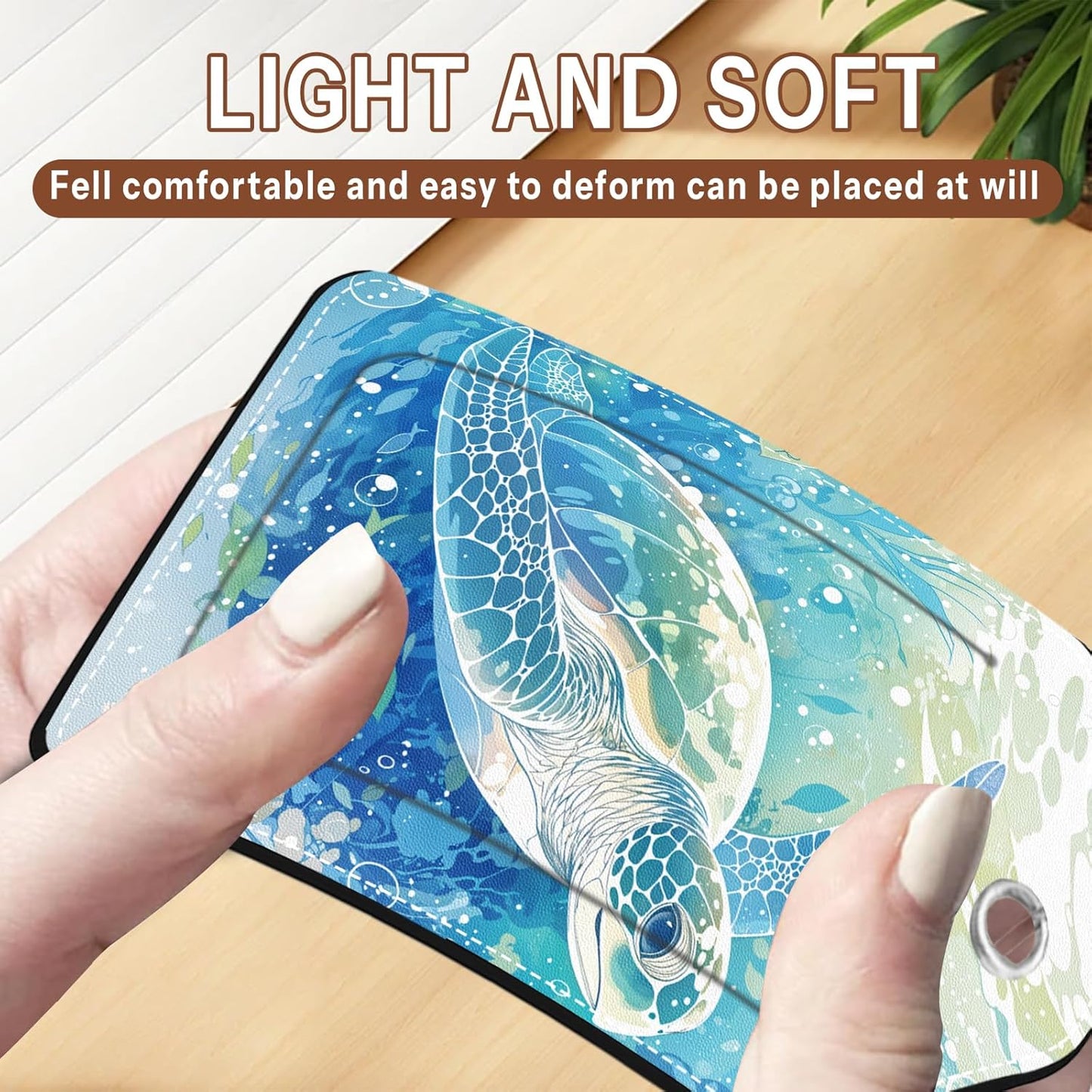 2 Pack Sea Turtle Luggage Tags, Leather Luggage Tags for Suitcases, Privacy Cover ID Label with Stainless Steel Loop & Address Card, Funny Sea Turtle Travel Bag Tag Luggages Accessories for Suitcases