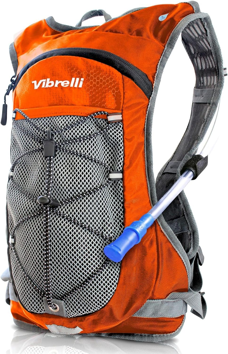 Vibrelli Hydration Backpack & 2L Hydration Bladder - High Flow Bite Valve - Hydration Pack for Cycling, Running, Hiking