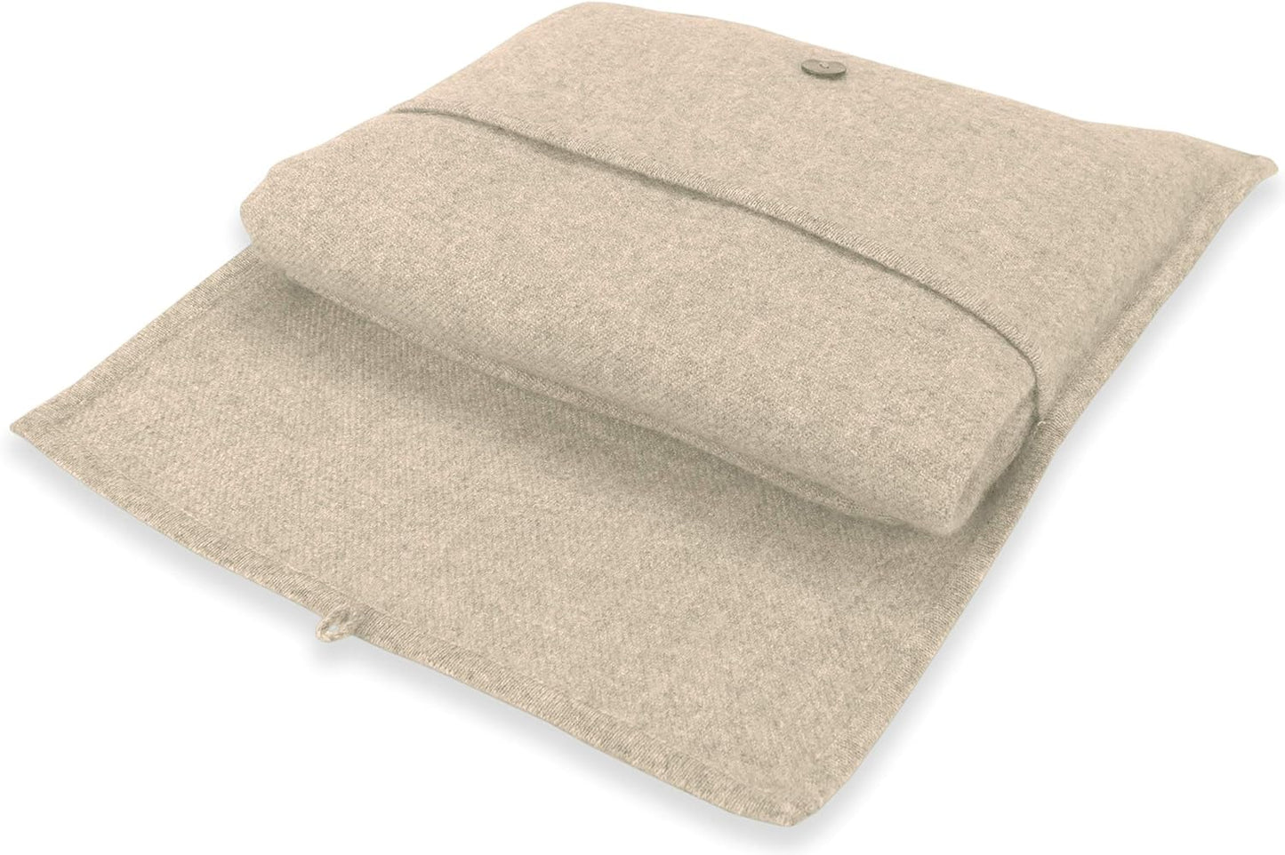 Jet&Bo 100% Pure Cashmere Travel Blanket & Storage Pouch Sand 60" x 45" in Gift Box