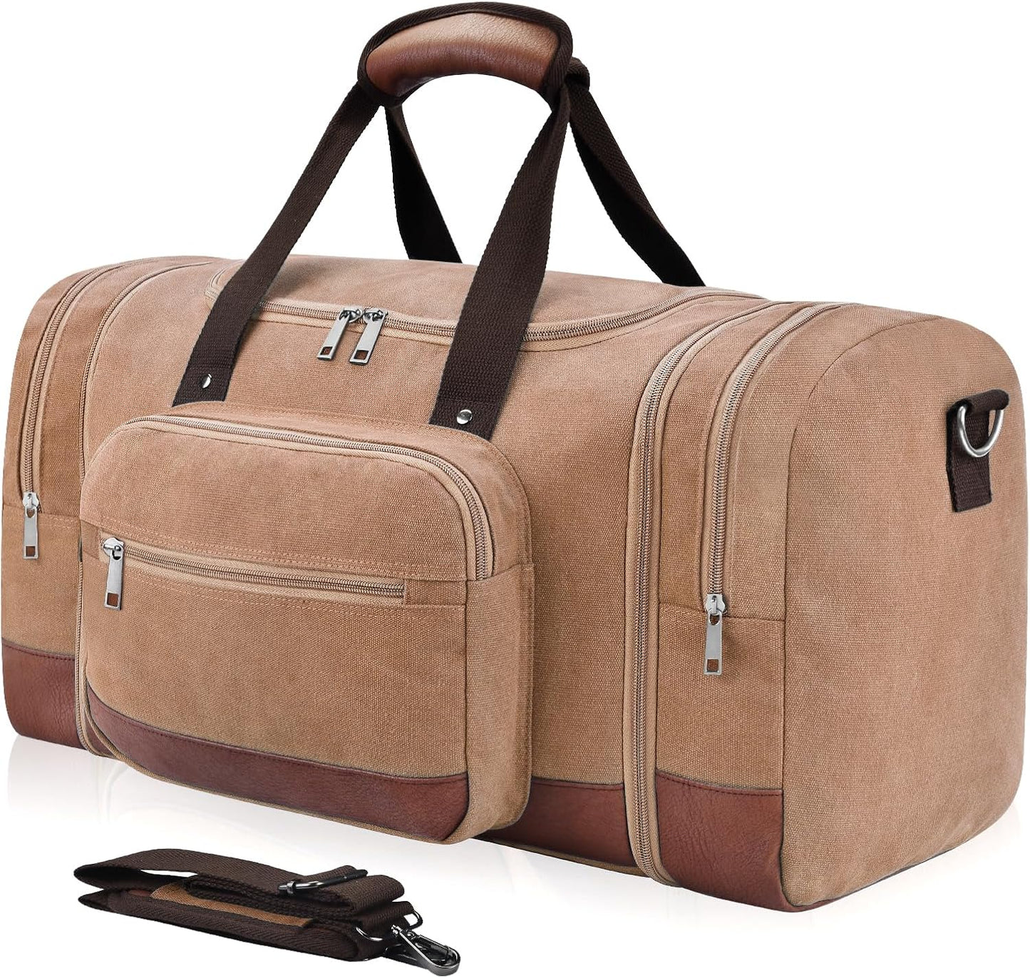 Dimayar Expandable Duffle Bag for Men, 50L Large-Capacity Weekender, Water-Resistant Mens Duffle Bags for Traveling, Lightweight & Durable Overnight Carry-On, Versatile Gym and Travel Bag