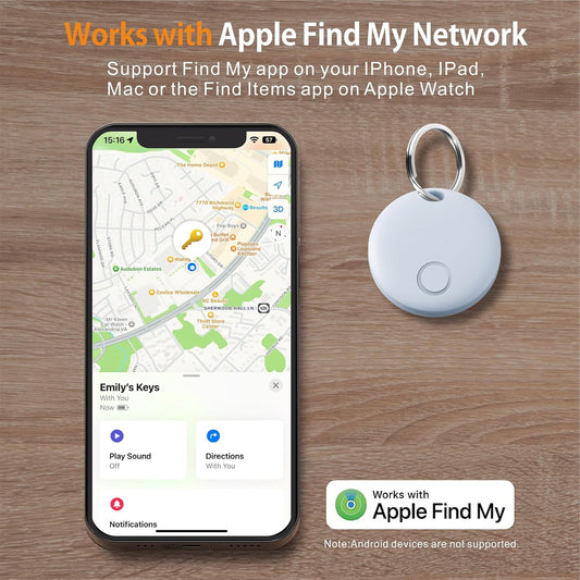 Reyke Air Tracker-4 Pack Smart Tag, Luggage Tracker Works with Apple Find My (iOS Only), Item Finder for Key, Backpack, Wallet, IP67 Waterproof