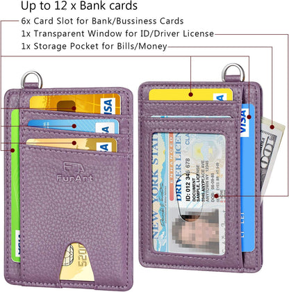 FurArt Slim Minimalist Wallet, Front Pocket Wallets, RFID Blocking, Credit Card Holder for Men & Women