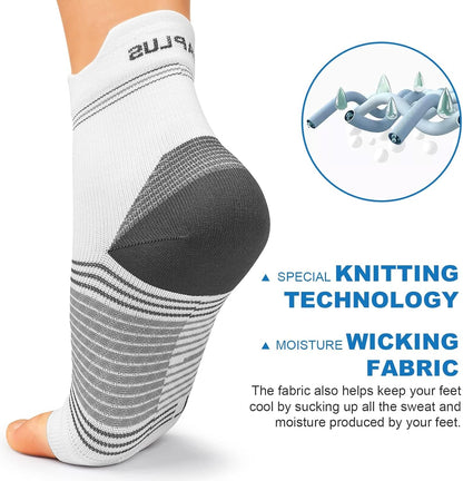 PAPLUS Ankle Brace Compression Socks (6 Pairs) for Men and Women. Plantar Fasciitis Socks with Foot Arch Support for Pain Relief