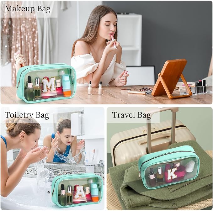 YOOLIFE Initial Clear Makeup Pouch - Image 3