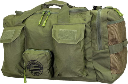 Serious Steel Fitness Heavy Duty 1000D Nylon Duffel Gym Bag (Green - Big Bud)