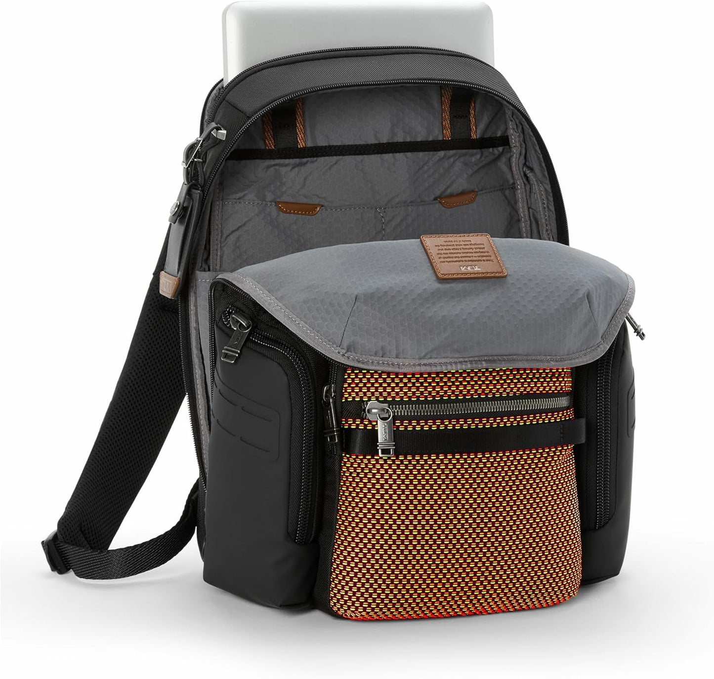 TUMI - Alpha Bravo Navigation Backpack - Everyday Travel Backpack - Fits Up to 15" Laptop - 16.0" X 14.0" X 7.3" - Red/Lime Chameleon