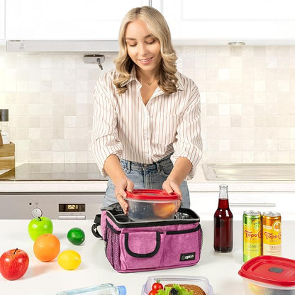 opux Lunch Bag Women Insulated, Adult Lunch Box Cooler, Lunch Box - Image 4