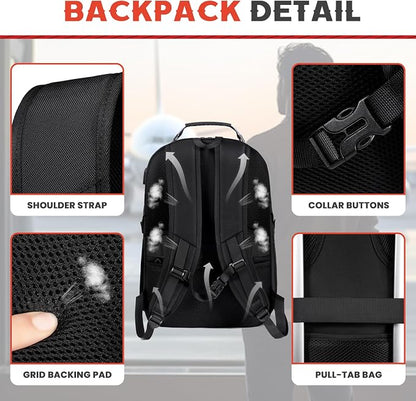Extra Large Travel Laptop Backpack, 18.4 inch XXXL Gaming Backpack, TSA - Image 4