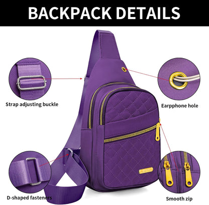 Small Sling Bag For Women Men Casual Crossbody Sling Backpack