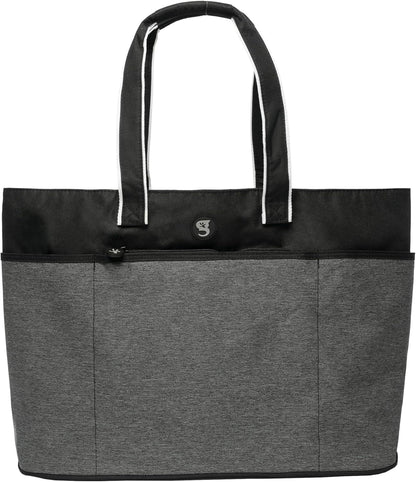 geckobrands Oversized Beach Tote – Large and Stylish Beach Bag with 4 Exterior Pockets and Zippered Internal Compartment