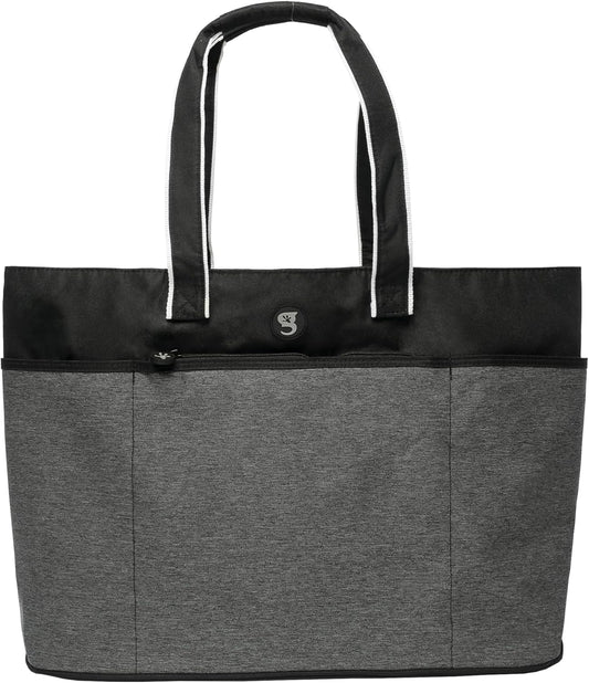 geckobrands Oversized Beach Tote – Large and Stylish Beach Bag with 4 Exterior Pockets and Zippered Internal Compartment