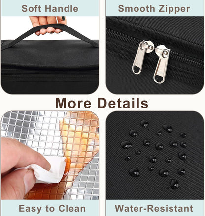 FlowFly Small Insulated Lunch box Portable Soft Bag Mini Cooler Thermal Meal Tote Kit with Handle for Work & School, Camo