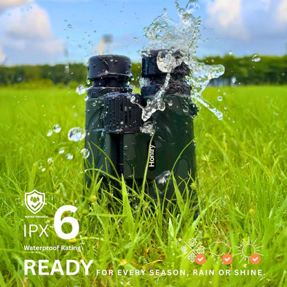 Hontry 8x42 Binoculars with IPX6 Waterproof Protection for Bird Watching, Hunting, Cruise Ship, Travel and Safari