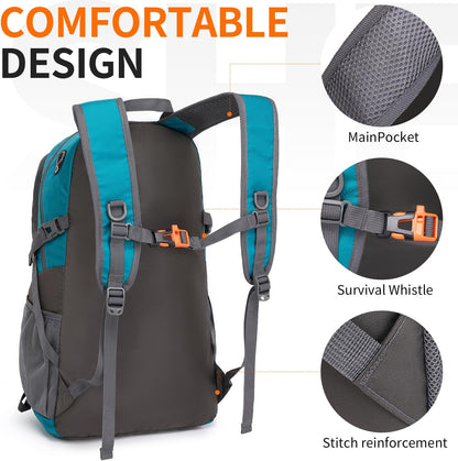 40L Hiking Backpack Lightweight Daypack Waterproof Travel Camping Backpack for Men Women Sport Packable