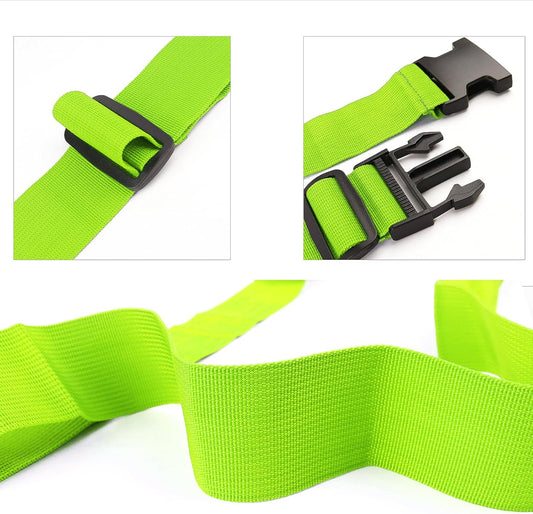 4Pcs Luggage Straps for Suitcase Travel Accessories TSA Approved, 80In Long Belts to Keep Your Suitcase Secure, Adjustable Bag Straps with Quick-Release Buckle for Travel Bag Closure, Green