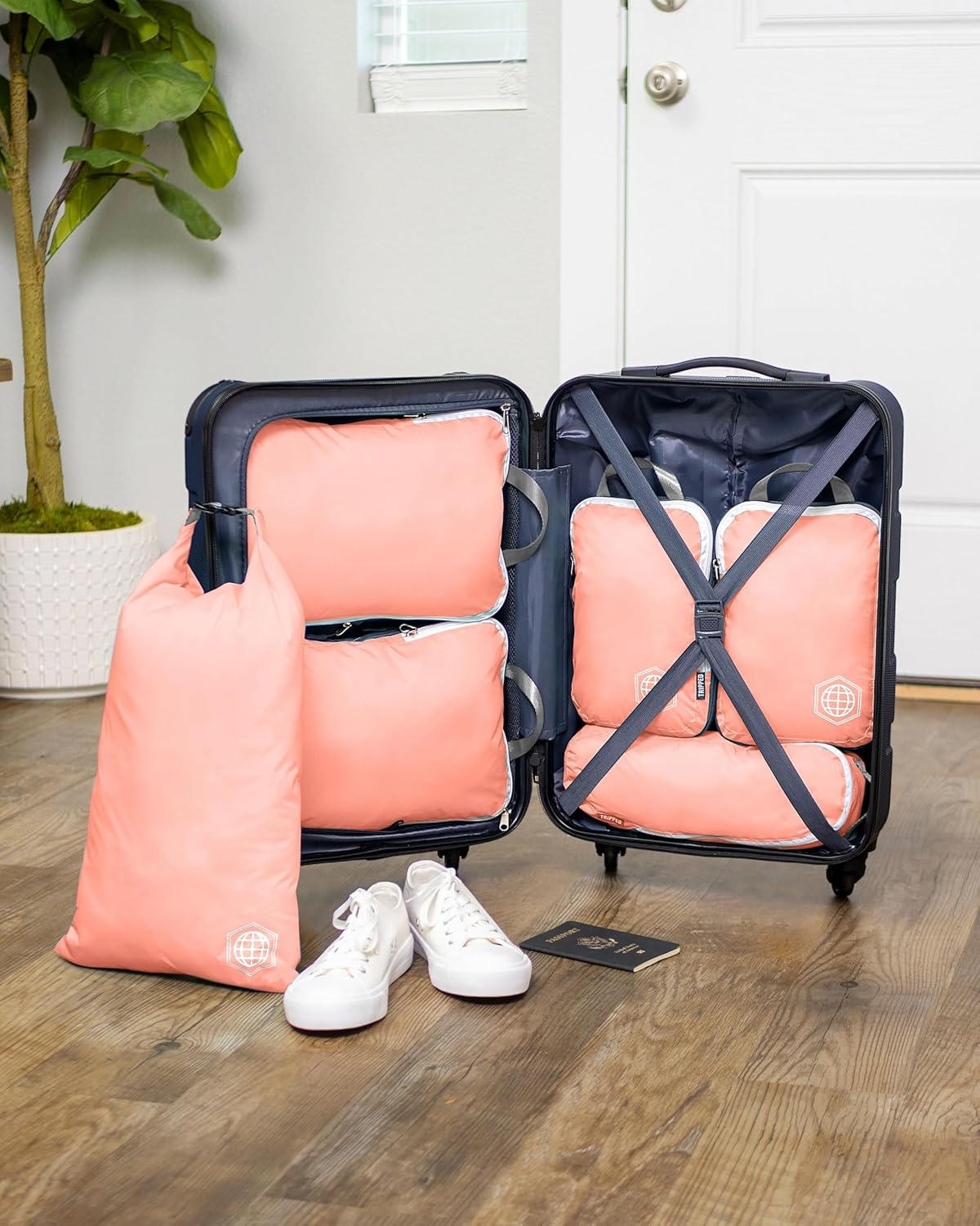 Compression Packing Cubes Set for Travel - Lightweight, Durable Clothes Organizer for Carry-On Luggage and Suitcases by TRIPPED Travel Gear