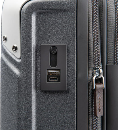 Travelpro Platinum Elite Hardside Expandable Carry on Luggage, 8 Wheel Spinner, TSA Lock, Hard Shell Polycarbonate Suitcase, Vintage Grey, Carry on 21-Inch