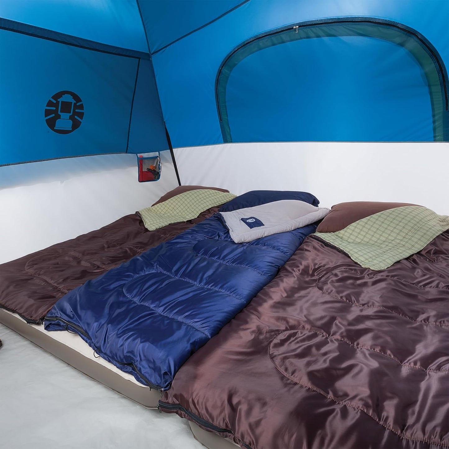 Coleman Brazos 20/30°F Adult Cool-Weather Sleeping Bag with No-Snag Zipper & Stuff Sack, Machine Washable, Great for Camping, Traveling, Guests, & More