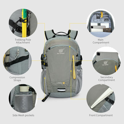 SKYSPER Small Hiking Backpack, 20L Lightweight Travel Backpacks Hiking Daypack for Women Men