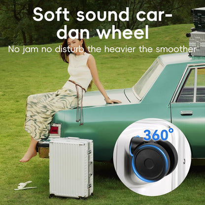 ROAMING Zipperless Luggage 22 Inch with Aluminum Frame, Polycarbonate Trunk-Medium Lightweight Hard Shell Suitcase with Spinner Wheels, Metal Travel Luggage with Double Tsa Locks, Shell white