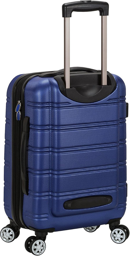 Rockland Melbourne Hardside Expandable Luggage with Spinner Wheels, Blue, 2 Piece (20/28)