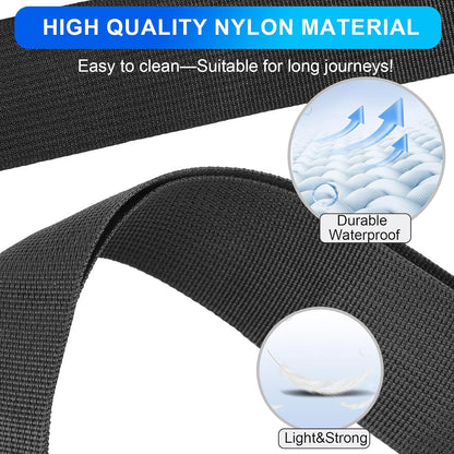 Luggage Straps for Suitcases, Black - Premium Quality Polyester Material, TSA Approved, Adjustable & Versatile, Sturdy Buckle, 4 Pack - Ideal for Travelers