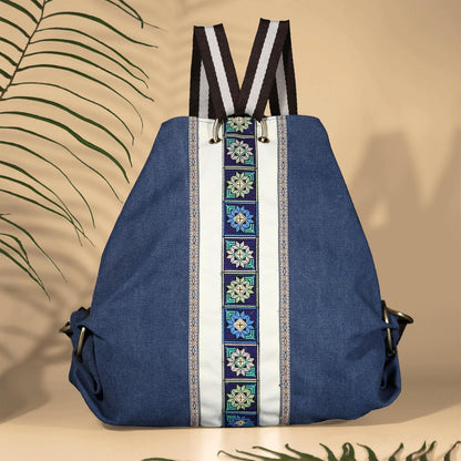 Goodhan Women Canvas Backpack Daypack Casual Shoulder Bag, Vintage Heavy-duty Anti-theft Travel Backpack