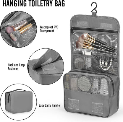 Veken 10 Set Packing Cubes for Travel Essential, Suitcase Organizer Bags in 4 Sizes, Carry-On Luggage Accessories with Large Laundry & Hanging Toiletry Bag, Must-Have for Airplane, Road Trip & Camping