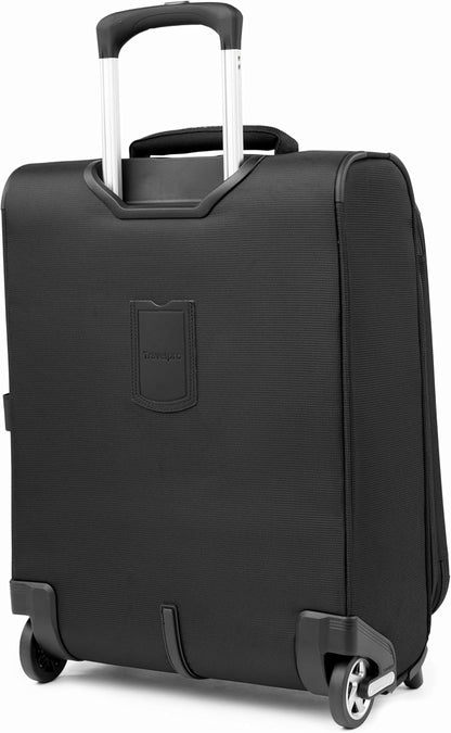 Travelpro Maxlite 5 Softside Expandable Upright 2 Wheel Carry on Luggage, Lightweight Suitcase, Men and Women, Black, Carry On 20-Inch