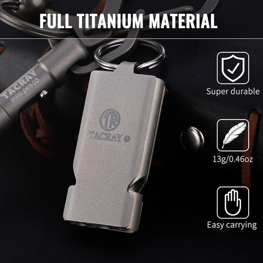 TACRAY Emergency Whistles Lifeguard Safety Whistle with Neck Chain and Keychain for Outdoor Camping Hiking