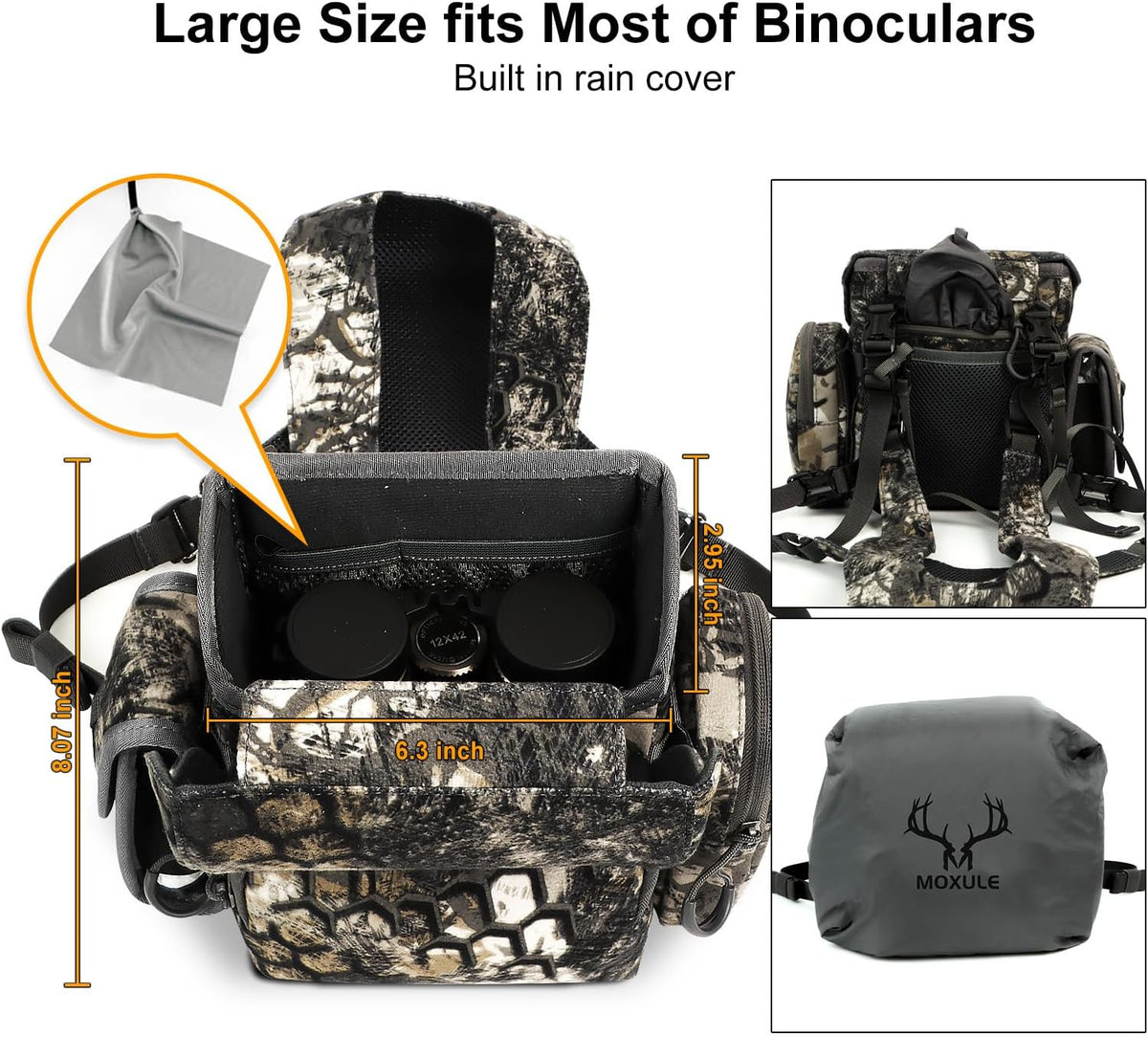 Binocular Harness Chest Pack: Waterproof Bino Case with Rangefinder Pocket for Birdwatching and Hiking