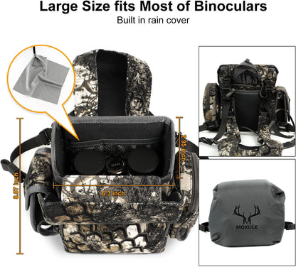 Binocular Harness Chest Pack: Waterproof Bino Case with Rangefinder Pocket for Birdwatching and Hiking