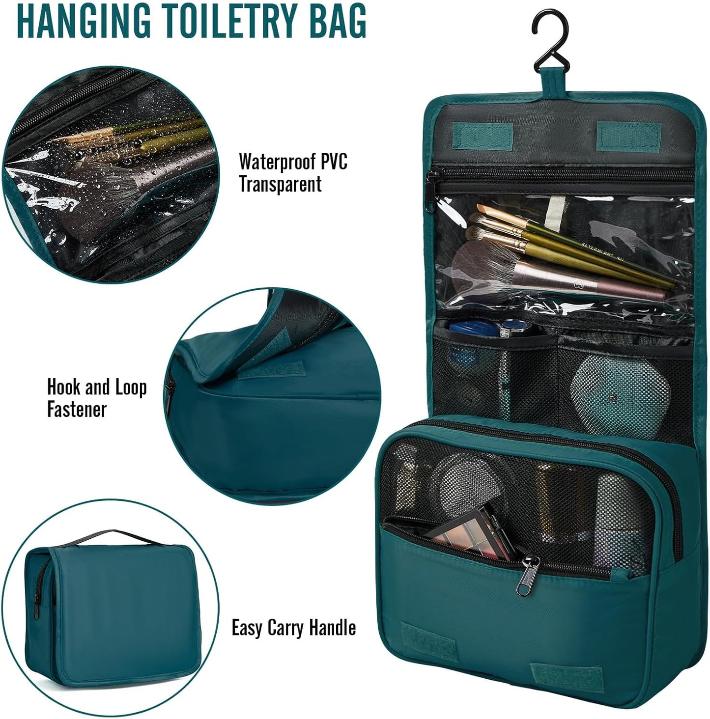 Veken 8 Set Packing Cubes for Travel Essentials, Suitcase Organizer Bags in 4 Sizes, Carry-On Luggage Accessories with Large Laundry & Hanging Toiletry Bag, Must-Have for Airplane, Road Trip & Camping