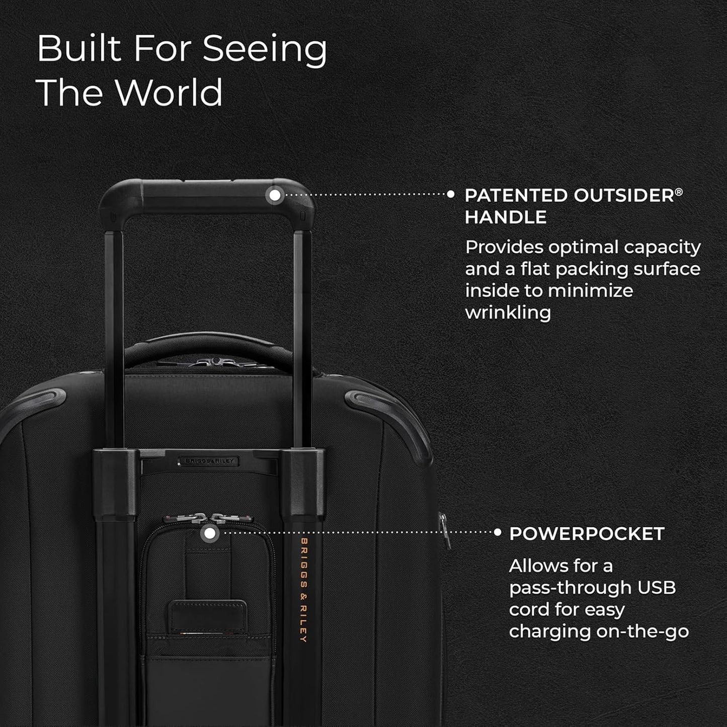 Briggs & Riley International 21" Carry On Expandable Spinner - Luggage for Travel, Suitcases with Wheels, Softside Rolling Bag for Men & Women - ZDX Collection, Black