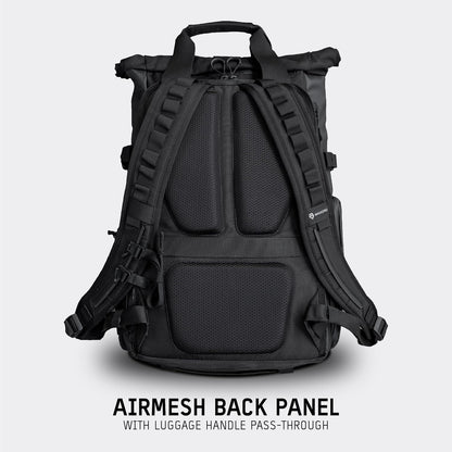 WANDRD PRVKE 41L, V3 Backpack: Weather-Resistant Travel & Camera Backpack with Laptop Sleeve, Quick Side Access, Clamshell Opening – Ideal Photography & Travel Bag (Black)