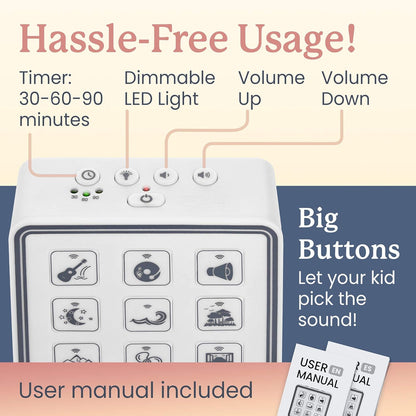Plug In White Noise Sound Machine for Baby Sleep & Adults, Hallway & Bathroom Noise Blocker, Outlet Sound Machine for Office Privacy & Home Use with Adjustable Night Light & Memory Function by Calm Me