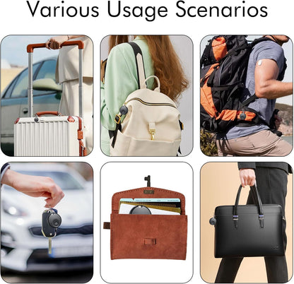 Premium Tracker Tag - Smart Bluetooth Tracker, Works with Apple Find My APP (iOS Only, Not for Android), Smart Tag Keys Finder & Item Locator for Keys, Luggage, Pets & Wallet (2 Pack Black)