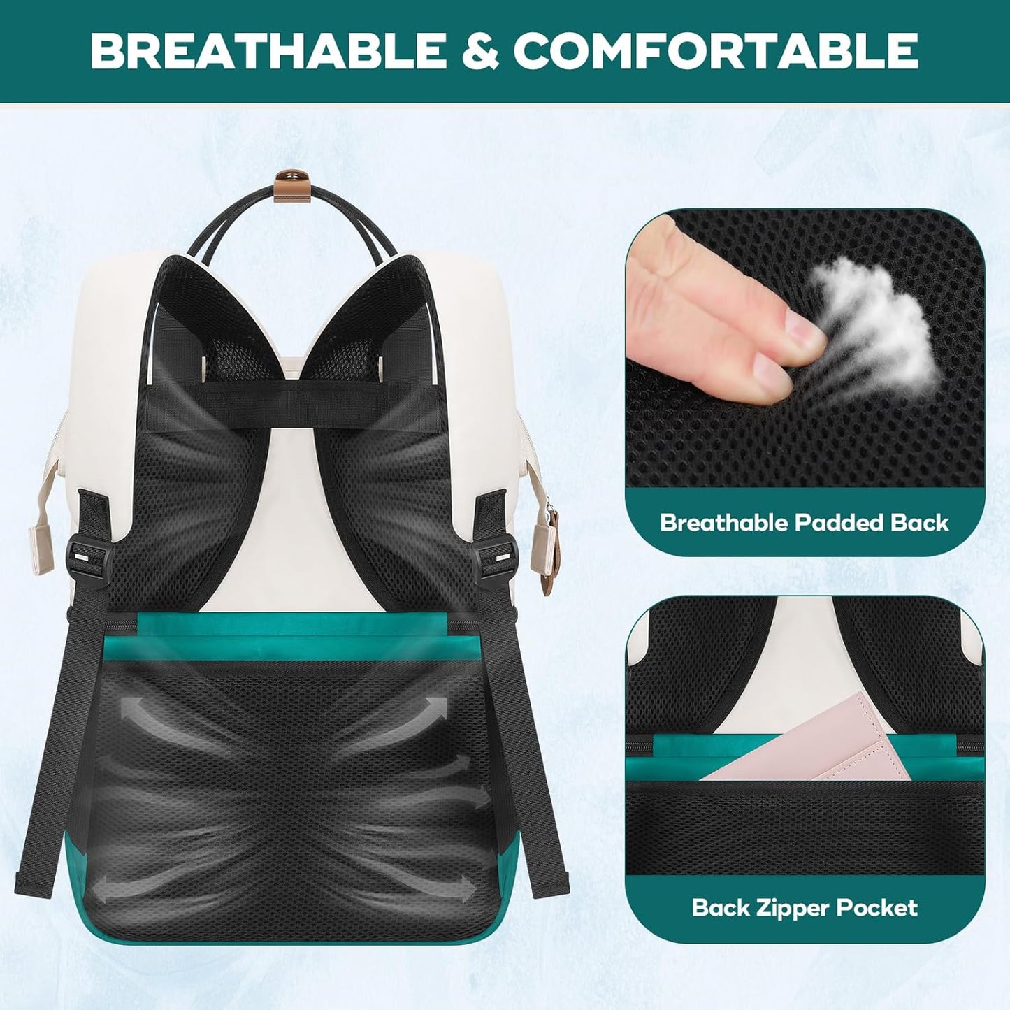 Maelstrom Cooler Backpack, 36 Cans Insulated Backpack Cooler, Soft Leakproof Double Deck Cooler Bag, Lightweight Lunch Backpack for Men & Women,Perfect for Beach Travel, Camping & Work-Beige green