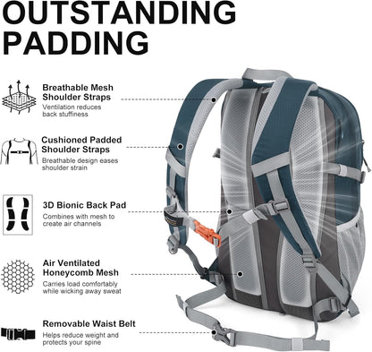 MOUNTAINTOP 25L/40L Hiking Backpack,Lightweight Travel Backpack for Men Women Outdoor Backpacking, Camping