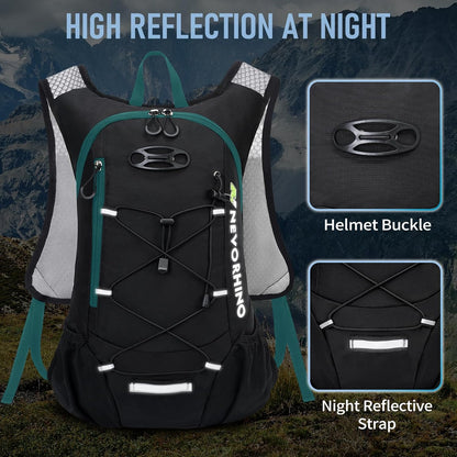 Lightweight Hydration Backpack, Running Backpack with 2L Water Bladder, Hydro Water Daypack for Cycling Hiking Rave for Men Women