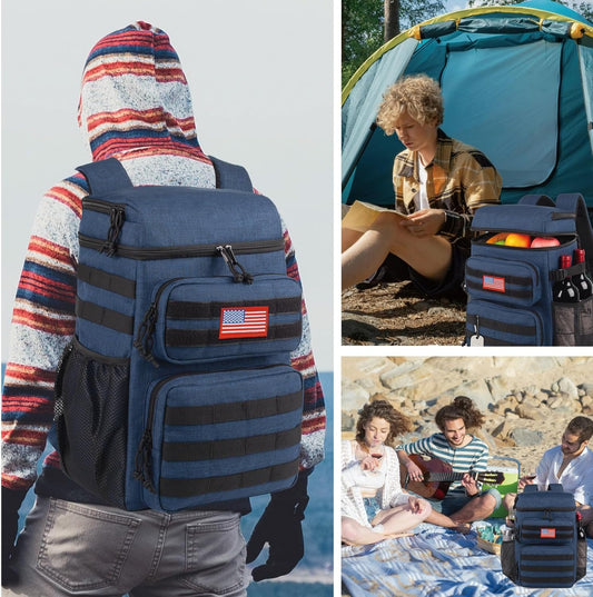 Tactical Backpack Cooler,Soft Lightweight Leakproof Cooler Backpack,Insulated Cooler Bag,Portable Soft Cooler Bag Waterproof for Beach, Travel, Camping, Picnic, Hiking