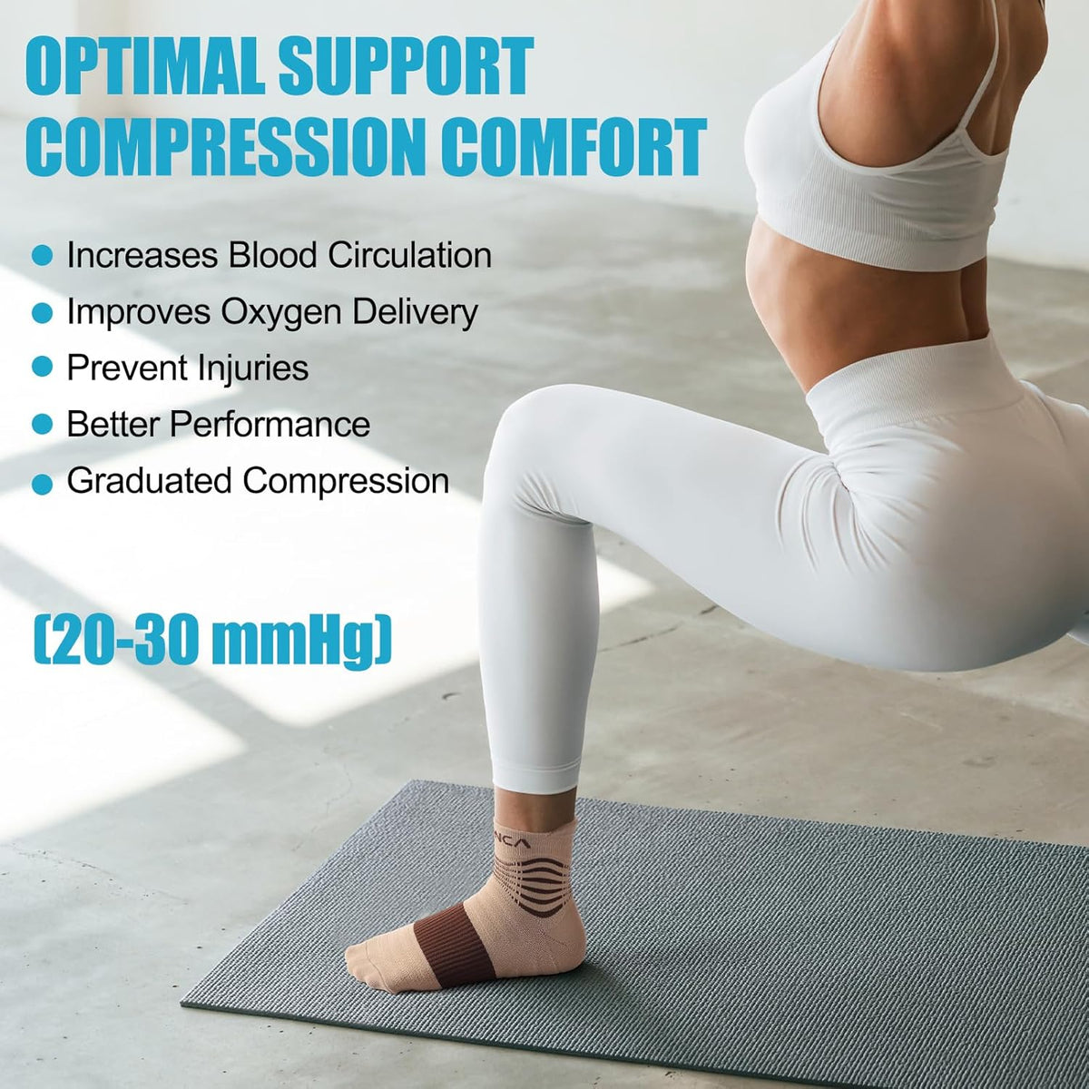 NEENCA Medical Compression Socks for Women & Men Circulation, Ankle Compression Stockings for Pain Relief, Plantar Fasciitis, Swelling, Neuropathy, Runner, Nurses, Travel, Pregnancy, Flying,20-30 mmHg